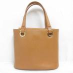 サルヴァトーレフェラガモ Salvatore Ferragamo レザー ハンド トート バッグ ガンチーニ キャメル 本革 レディース