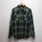 ショッピングウエスタン アイアンハート IRON HEART 9oz オンブレーチェック ウエスタン シャツ S グリーン コットン 長袖 IHSH-348 日本製 メンズ