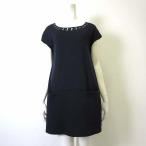  Gris seGLISSE туника One-piece biju- оборудование орнамент French рукав короткий рукав L темно-синий темно-синий женский 