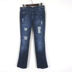  Seven For All Mankind 7 For All Mankind Denim брюки джинсы повреждение woshu обработка 25 индиго голубой женский 