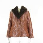 dana Париж DANAPARIS жакет с хлопком нутрия мех мех L 40 orange Brown женский 