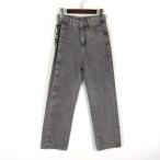  Denim брюки джинсы боковой гонки выше высокий талия распорка woshu обработка S серый женский 