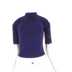 Sekine сиденье ne сделано в Японии бальные танцы костюм костюм tops cut and sewn с высоким воротником gya The - открытый плечо стрейч короткий рукав S 7 фиолетовый 