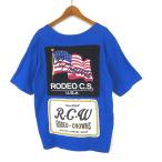 Rodeo Crowns широкий миска RODEO CROWNS WIDE BOWL RCWB футболка Logo me колено бирка карман T cut and sewn короткий рукав F синий голубой женский 