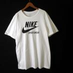  Nike NIKE футболка Logo принт вырез лодочкой короткий рукав M белый белый чёрный черный мужской 