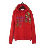 ショッピングgucci グッチ GUCCI フローラル ヴィンテージ ロゴ パーカー フーディ 花柄 エンブロイダリー 刺繍 XS 赤 レッド 国内正規品 457931 X5S77