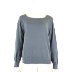 ショッピング神戸 レタス 神戸レタス Kobe Lettuce アンチピリング かるふわ ハイゲージ ニット セーター スクエアネック 長袖 L ブルーグレー レディース