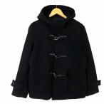 GU GU шерсть Blend Short полупальто "даффл коут" капот S чёрный черный мужской 
