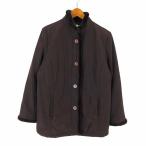 MADEMOISELLE KATHARINE жакет нейлон с хлопком воротник-стойка боа обрезка длинный рукав M темно-коричневый Camel женский 