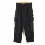 ユニクロ UNIQLO ユー U ワイドフィット パラシュート カーゴパンツ イージーパンツ L 黒 ブラック メンズ