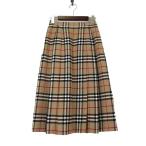 バーバリー BURBERRY ヴィンテージ スカート ロングスカート ウール ノバチェック S 7 茶色 ブラウン 黒 赤 ベージュ 国内正規品