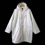  Nike NIKE чёрный бирка 90*S Vintage пальто bench пальто обратная сторона боа капот Logo вышивка очень редкий редкий M слоновая кость off белый внутренний стандартный товар 