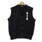  Munsingwear одежда MUNSINGWEAR Grand Slam вязаный кардиган лучший свитер шерсть Logo вышивка одежда для гольфа M чёрный черный прекрасный товар 