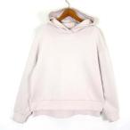  GU GU двусторонний разрез парка тренировочный капот стрейч Drop плечо длинный рукав S бледно-розовый женский 