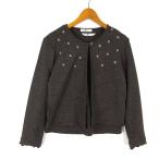  Dear Princess Dear princess ансамбль вязаная двойка шерсть кардиган цветочный принт вышивка бисер сочный tops pico гонки длинный рукав M чай 