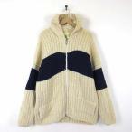 ショッピングカウチン ヴィンテージ パチャママ PACHAMAMA 90’S 古着 エクアドル製 カウチン セーター ニット ジャケット フード L-XL アイボリー 紺 希少