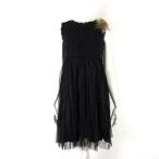  Marie Marie MARIE MARIE платье One-piece chu-ru необычность материалы переключатель b-kre- вязаный мех букетик колено длина безрукавка S чёрный чай 