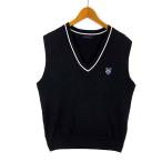 FUJI YACHT лучший Chill ten вязаный шерсть нашивка вышивка L темно-синий темно-синий off белый бледно-голубой женский 