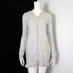 lisheg лама -Riche glamour Parker me Ran ji вязаный Zip выше оборка капот midi длина длинный рукав M off белый многоцветный женский 