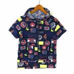 Regard caressantli защита kreshendo Parker тренировочный cut and sewn Zip выше общий рисунок капот короткий рукав M темно-синий темно-синий многоцветный 