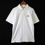 ショッピングJACOBS マークジェイコブス MARC JACOBS ポロシャツ ワンポイント 刺繍 コットン 半袖 S オフ白 紺 ネイビー メンズ