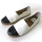  Tory Burch TORY BURCH цвет блок Flat эспадрильи туфли без застежки обувь овечья кожа Logo вышивка 5 белый чёрный 22.0cm