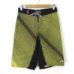 RUSTYla стойка шорты шорты точка общий рисунок Logo вышивка M 30 чёрный черный желтый цвет лимон желтый мужской 