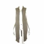  Galerie Vie GALERIE VIE Tomorrowland длинный жилет кардиган вязаный ... плетеный topa- безрукавка M 1 серый бежевый 