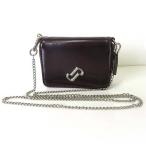  Jeanasis JEANASIS раунд бумажник сумка на плечо кошелек цепь плечо кожа бордо цвет портфель сумка женский 