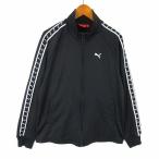  Puma PUMA жакет джерси спортивная куртка Logo вышивка ламе Zip выше dry сетка длинный рукав M чёрный черный спортивная одежда 