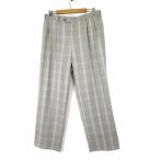  Munsingwear одежда Grand s Ram 1886 Golf брюки проверка 2 tuck слаксы шерсть 92cm серый бежевый большой размер мужской 