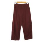  Uniqlo UNIQLO You U широкий Fit машина b брюки хлопок M красный чай красный Brown женский 