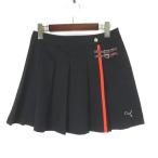  Puma PUMA Golf плиссировать мини-юбка DRY CELL Logo вышивка M чёрный черный женский 