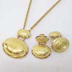 Monet 2点セット ネックレス ペンダント イヤリング ゴールド系 クリップ アクセサリー レディース