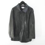 ParfaiT кожаный жакет кожаная куртка L чёрный серия черный Zip выше карман подкладка одноцветный мужской 