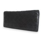 ボッテガヴェネタ BOTTEGA VENETA イントレチャート 長財布 札入れ ブラック 黒系 レザー メンズ レディース