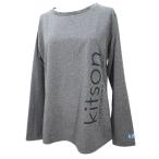 キットソン KITSON 長袖 カットソー M 灰系 チャコールグレー プリント ストレッチ レディース