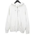 ユニクロ UNIQLO 長袖 スウェット パーカー ジャケット 3XL 灰系 ライトグレー ミックス ジップアップ リブ メンズ