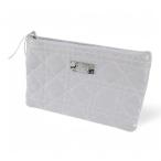  Dior Dior макияж сумка косметичка стеганое полотно пепел серия серый Logo plate женский 