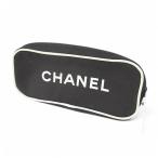  Chanel CHANEL cosme сумка косметичка чёрный серия черный Zip Logo знак принт женский 