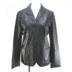 ワークフォーホリデイユナイテッドアローズ WORK FOR HOLIDAY UNITED ARROWS レザージャケット 革ジャン 羊革 40 黒系 ブラック ポケット