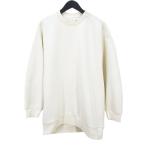 ユニクロ UNIQLO 長袖 ドライスウェット クルーシャツ トレーナー XL オフホワイト 無地 肩ファスナー リブ