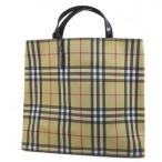 バーバリー BURBERRY トートバッグ チェック ベージュ イタリア製 レディース