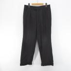  Lanvin LANVIN в клетку длинный длина брюки 82 темно-синий серия темно-синий Zip fly tuck roll выше шерсть шерсть мужской 