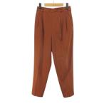  Ray Beams Ray Beams длинный длина конические брюки 0 светло-коричневый тон Brown одноцветный Zip fly tuck стрейч женский 
