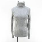 ショッピングforever21 未使用品 フォーエバー21 FOREVER21 長袖 ニット セーター タートルネック S 灰系 グレー リブ 毛 ウール タグ付 レディース