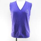  цент Andrew sSt Andrews LINKS Golf одежда вязаный лучший M фиолетовый серия лиловый V шея вышивка Италия производства женский 