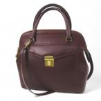 サルヴァトーレフェラガモ Salvatore Ferragamo ハンド ショルダー 2WAYバッグ ゴールド金具 ブラウン 茶系 レザー DQ-21 5734 イタリア製