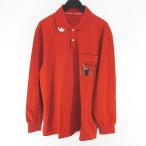  M You спорт M*U SPORTS Golf одежда Popeye оливковый сотрудничество рубашка-поло с длинным рукавом cut and sewn 52 терракота серия красный чай сделано в Японии Logo вышивка 