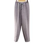 a.... длинный длина конические брюки FREE пепел серия серый Mix талия резина обработка подкладка сделано в Японии женский 